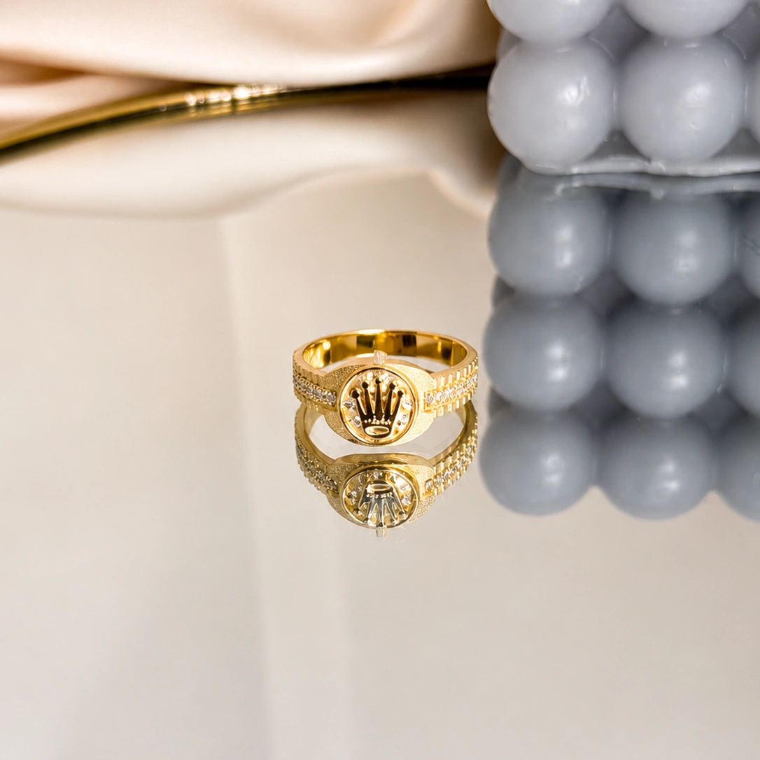 43. ANILLO ROLEX DISEÑO DE CORONA CON PIEDRERIA 3